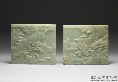 图片[3]-Jade table screen illustrating “Farewell by stream and bridge”, Qing dynasty (1644-1911)-China Archive